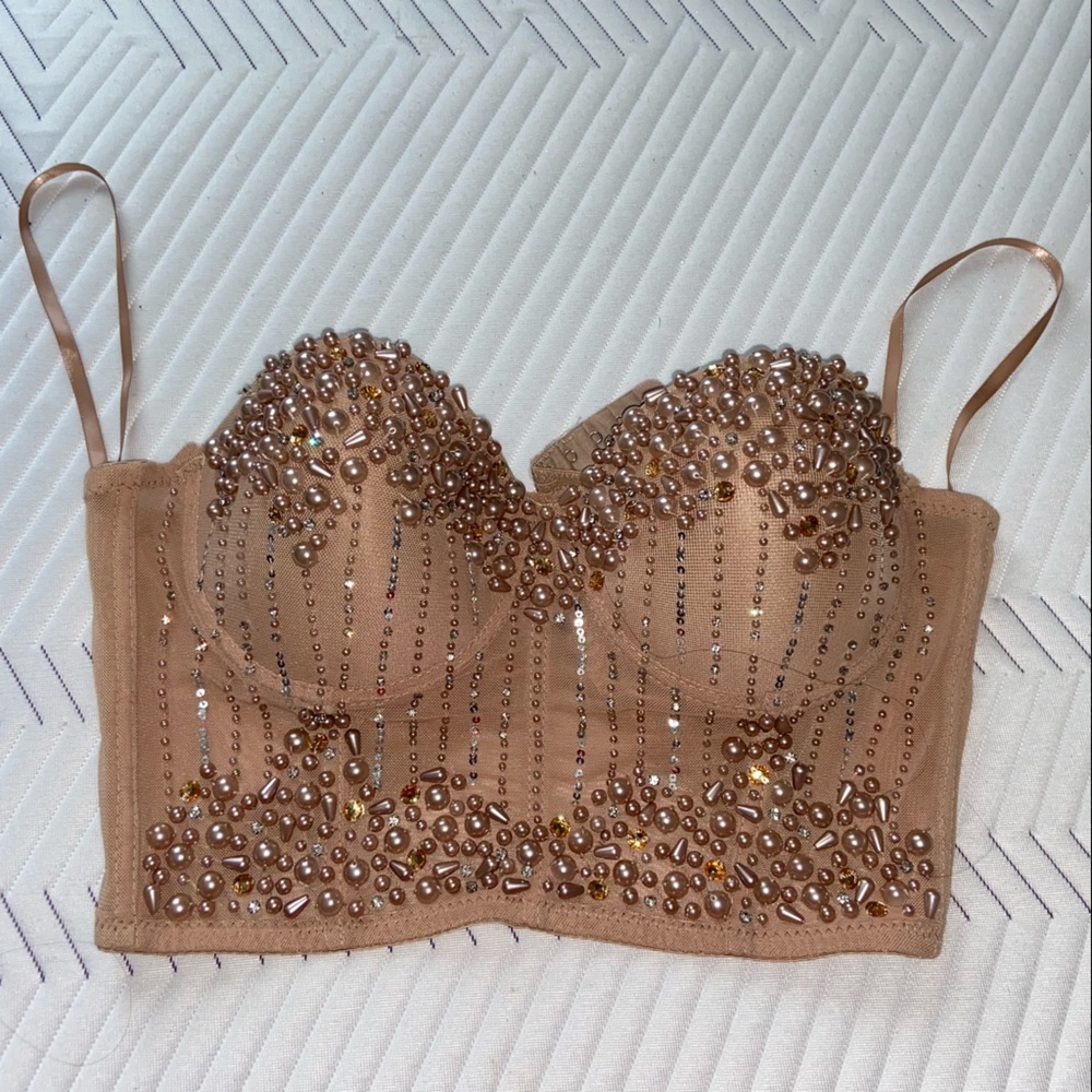 NWT Windsor Gemmed Corset Brown size Large